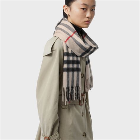 burberry the classic check cashmere scarf|authentic Burberry cashmere scarf.